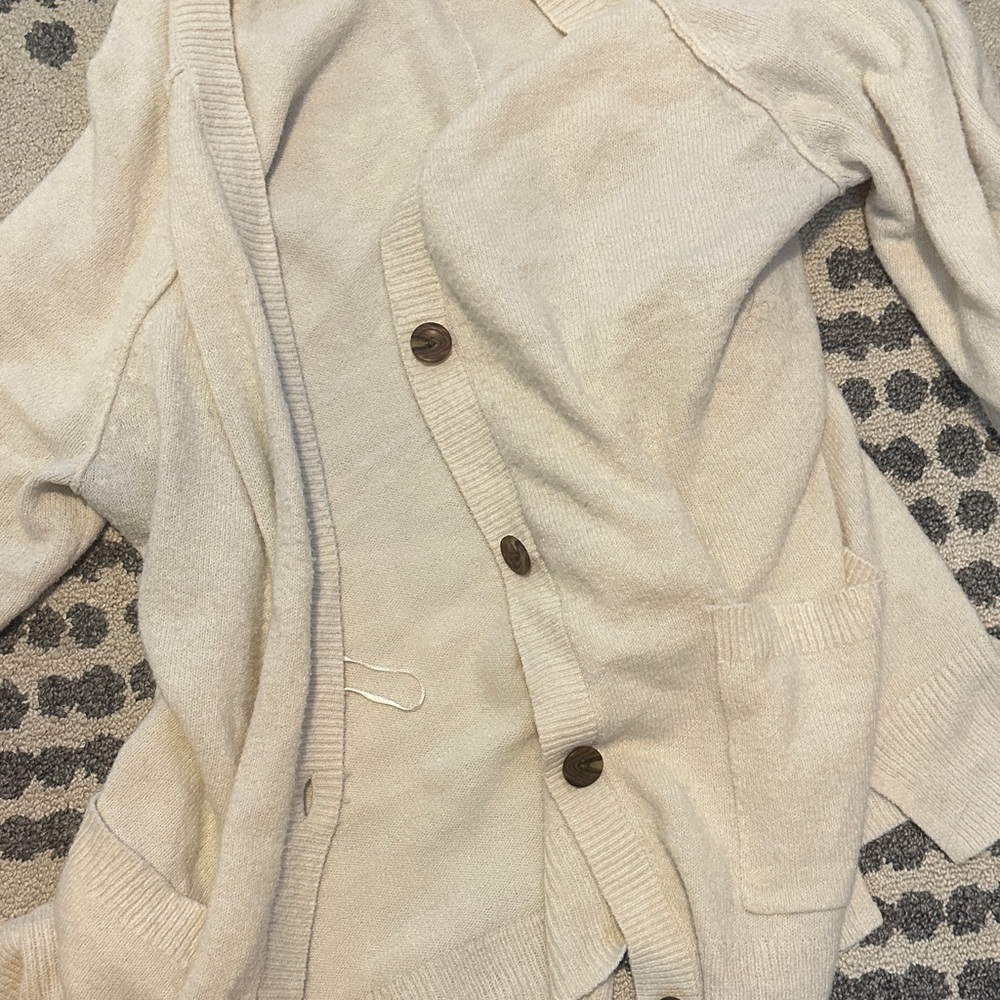 Sonoma Cream Button-Up Women's Cardigan
